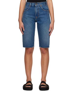 DARKPARK Gina High-Rise Denim Shorts - Blue