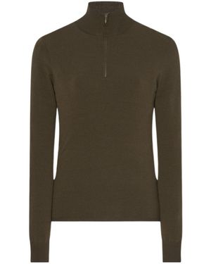 The Row Lalea Stretch-Knit Top - Green