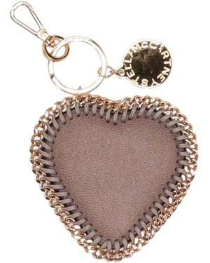 Stella McCartney Chain-Trim Heart-Motif Keyring - Multicolor