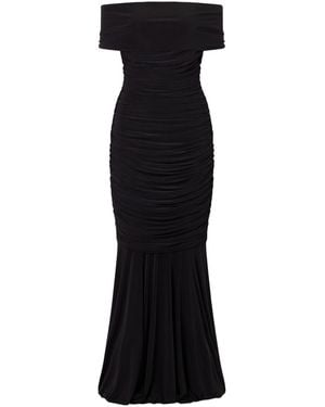 Norma Kamali Gathered Jersey Gown - Black