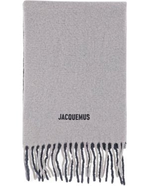 Jacquemus Logo Scarf - Grey