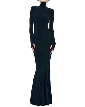 Norma Kamali Turtle Fishtail Gown - Blue