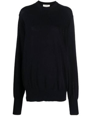 Studio Nicholson Fine-Knit Cotton Sweater - Black