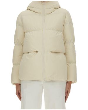 Woolrich Quilted Hooded Jacket Long Sleeves - White