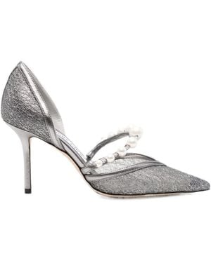 Jimmy Choo Aurelie 85 Lace Court Shoes - White