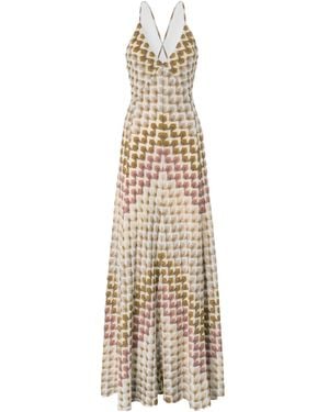 Missoni Zigzag-Knit Open-Back Dress - Metallic