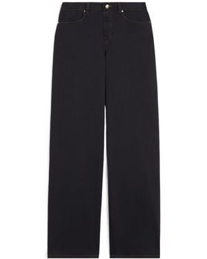 Max Mara Studio Fatuo Straight Leg Trousers - Blue