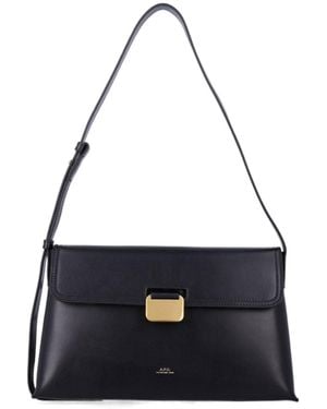 A.P.C. Simone Leather Shoulder Bag - Black