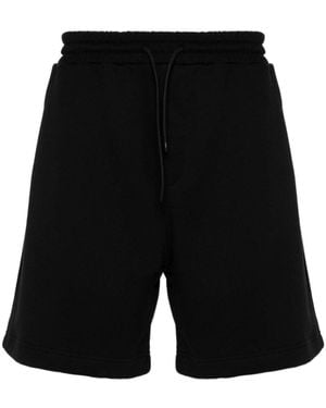 MSGM Logo Detailed Elasticated Waist Shorts - Black