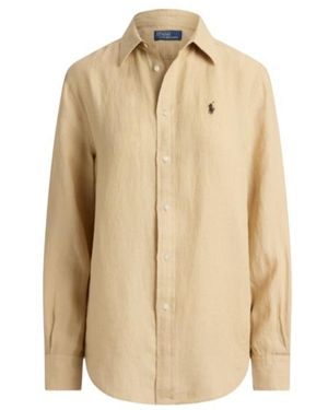 Polo Ralph Lauren Pony-Embroidered Linen Shirt - Natural