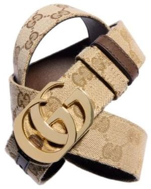 Gucci Cut Gg Marmont Reversible Belt - Metallic