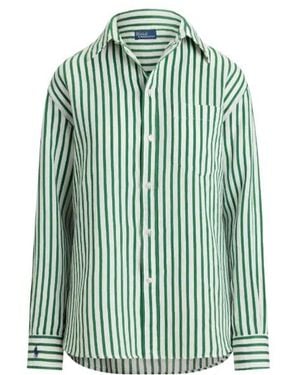 Polo Ralph Lauren Striped Pocket Light Shirt - Green