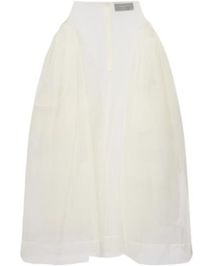 Simone Rocha Tulle Midi Skirt - White