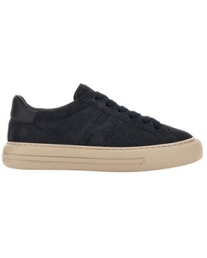 Hogan Dark Suede Trainers - Blue