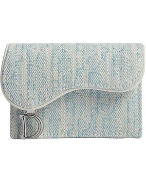 Dior Saddle Bloom Card Holder - Grey
