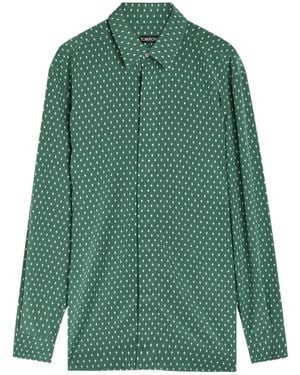 Tom Ford Diamond-Print Silk Shirt - Green