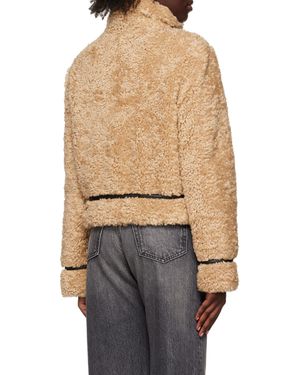 Stand Studio Zippered Long-Sleeved Casual Jacket - Natural