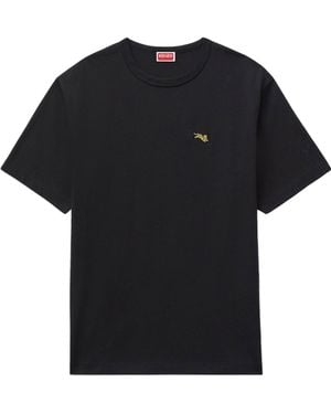 KENZO Jumping Tiger' Embroidered T-Shirt - Black