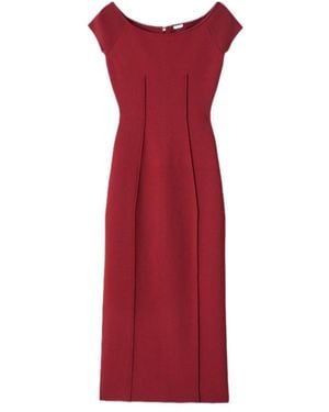 JOSEPH Cap Sleeve Fitted Dress - Red