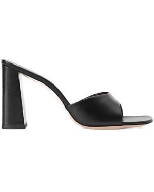 STAUD Open-Toe Slip-On Sandals - Black