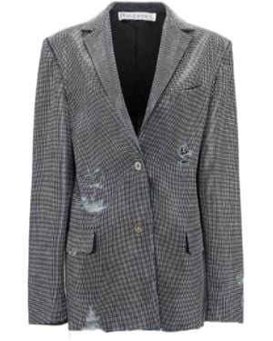 JW Anderson Jw Anderson Embellished Distressed Blazer - Grey