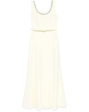 Roland Mouret Embellished Maxi Dress - White