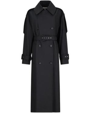 Sportmax Spxgocce Double-Breasted Coat - Black