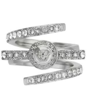 Versace Embellished Ring - White