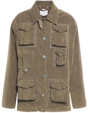 Blumarine Velvet Oversized Jacket W/ Pockets - Green