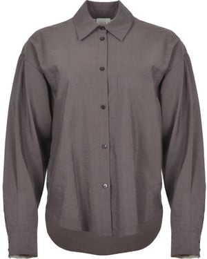 Alysi Long Sleeve Buttoned Shirt - Grey