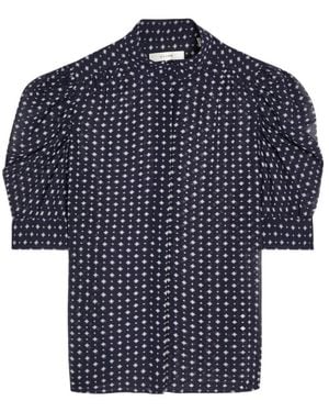 FRAME Silk Blouse - Blue