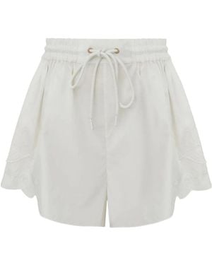 Zimmermann Drawstring Shorts - White