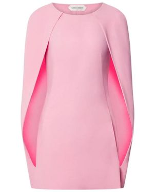 Alberta Ferretti Stretch Cape Mini Dress - Pink