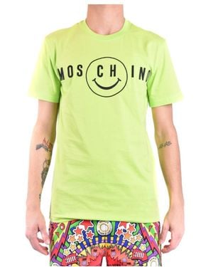 Moschino Smiley Logo-Print T-Shirt - Green
