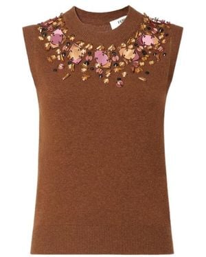 Fendi Rust Wool And Cashmere Vest - Brown