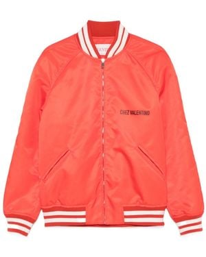 Valentino Chez -Print Bomber Jacket - Red