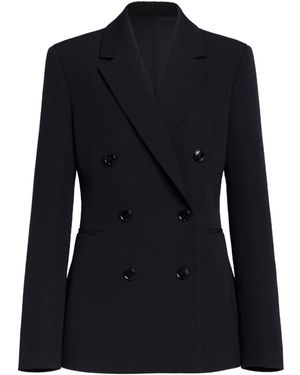Alaïa Alaïa Crepe Cinched Blazer - Black