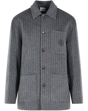 Drole de Monsieur Drôle De Monsieur Pinstripe Overshirt - Grey
