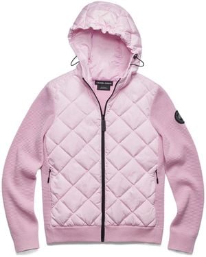 Canada Goose Hybridge Quilted Knit Hoody Label - Pink