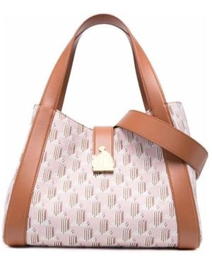 Lanvin Mother And Child Graphic-Print Tote Bag - Pink