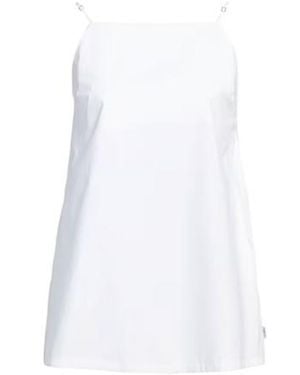 Maison Margiela Sleeveless Square Neck Cami Top - White