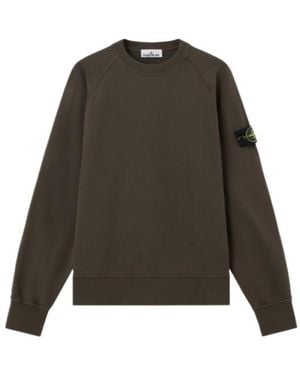 Stone Island Oversized-Fit Crewneck Sweatshirt With Raglan Sleeves - Green