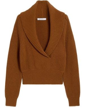 Max Mara Oversized Wool And Cashmere Sweater - Brown