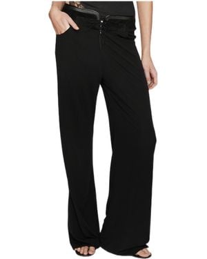 Christopher Esber Yvette Leather Belted Jersey Pants - Black