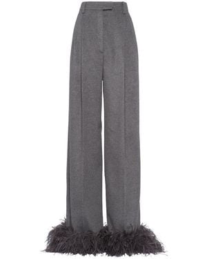Prada Wide-Leg Trousers - Grey