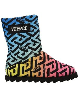 Versace Printed Boots - Blue