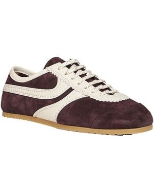 Dries Van Noten Suede Panel Low-Top Trainers - Brown