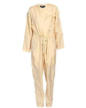 Isabel Marant Solid Colour Multi-Pocket Jumpsuit - Natural