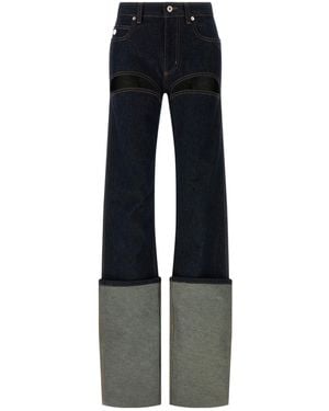 Jean Paul Gaultier Maxi Turn-Up Jeans - Blue