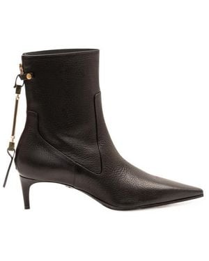 DSquared² Back Hardware Ankle Boots - Black